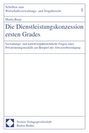 Cover von Die Dienstleistungskonzession ersten Grades