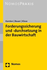Cover von Forderungssicherung und -durchsetzung in der Bauwirtschaft