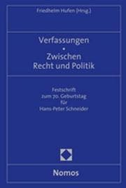 Cover von Verfassungen - Zwischen Recht und Politik