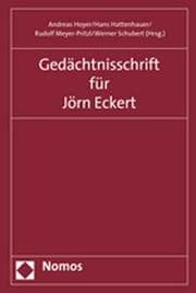 Cover von Gedächtnisschrift für Jörn Eckert