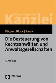 Cover von Die Besteuerung von Rechtsanwälten und Anwaltsgesellschaften