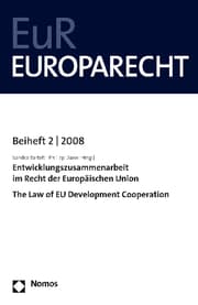 Cover von Entwicklungszusammenarbeit im Recht der Europäischen Union - The Law of EU Development Cooperation