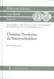Cover von Christian Thomasius als Naturrechtslehrer