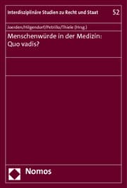 Cover von Menschenwürde in der Medizin: Quo vadis?