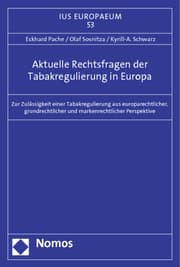 Cover von Aktuelle Rechtsfragen der Tabakregulierung in Europa