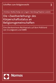 Cover von Die »Zweitverleihung« des Körperschaftsstatus an Religionsgemeinschaften