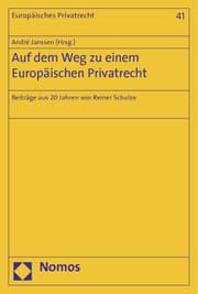 Cover von Auf dem Weg zu einem Europäischen Privatrecht
