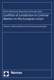 Cover von Conflicts of Jurisdiction in Criminal Matters in the European Union