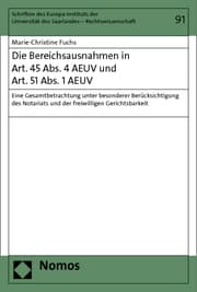Cover von Die Bereichsausnahmen in Art.45 Abs.4 AEUV und Art.51 Abs.1 AEUV