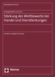 Cover von Hauptgutachten 2010/2011. Stärkung des Wettbewerbs bei Handel und Dienstleistungen