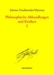 Cover von Philosophische Abhandlungen und Kritiken I