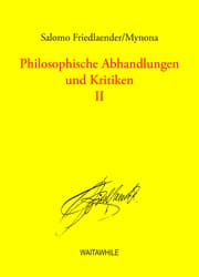 Cover von Philosophische Abhandlungen und Kritiken 2