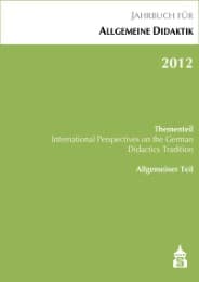 Cover von Jahrbuch für Allgemeine Didaktik 2012