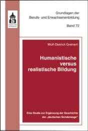Cover von Humanistische versus realistische Bildung