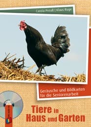 Cover von Geräusche und Bildkarten für die Seniorenarbeit: Tiere in Haus und Garten