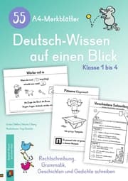 Cover von 55 A4-Merkblätter Deutsch-Wissen auf einen Blick - Klasse 1 bis 4