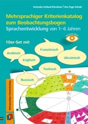 Cover von Mehrsprachiger Kriterienkatalog zum Beobachtungsbogen Sprachentwicklung von 1-6 Jahren