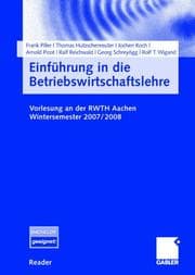 Cover von Einführung in die Betriebswirtschaftslehre