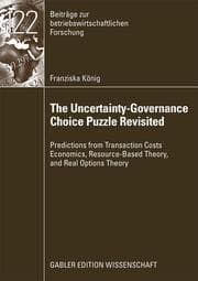Cover von The Uncertainty-Governance Choice Puzzle Revisited