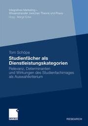 Cover von Studienfächer als Dienstleistungskategorien