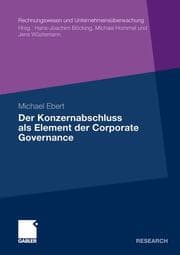 Cover von Der Konzernabschluss als Element der Corporate Governance