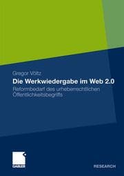 Cover von Die Werkwiedergabe im Web 2.0