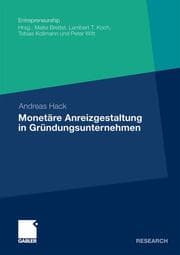 Cover von Monetäre Anreizgestaltung in Gründungsunternehmen