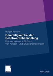 Cover von Gerechtigkeit bei der Beschwerdebehandlung