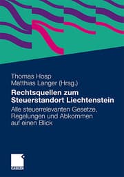 Cover von Rechtsquellen zum Steuerstandort Liechtenstein