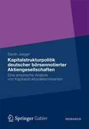 Cover von Kapitalstrukturpolitik deutscher börsennotierter Aktiengesellschaften