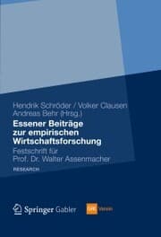 Cover von Essener Beiträge zur empirischen Wirtschaftsforschung