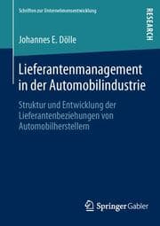 Cover von Lieferantenmanagement in der Automobilindustrie