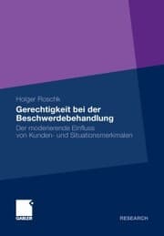 Cover von Gerechtigkeit bei der Beschwerdebehandlung