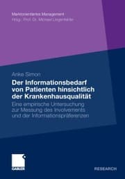 Cover von Der Informationsbedarf von Patienten hinsichtlich der Krankenhausqualität