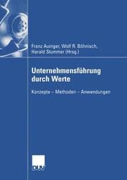 Cover von Unternehmensführung durch Werte