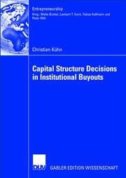 Cover von Capital Structure Decisions in Institutional Buyouts