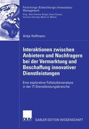 Cover von Interaktionen zwischen Anbietern und Nachfragern bei der Vermarktung und Beschaffung innovativer Dienstleistungen
