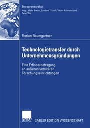 Cover von Technologietransfer durch Unternehmensgründungen