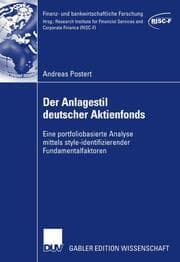 Cover von Der Anlagestil deutscher Aktienfonds