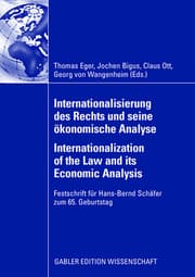 Cover von Internationalisierung des Rechts und seine ökonomische Analyse/Internationalization of the Law and its Economic Analysis