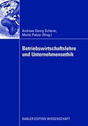 Cover von Betriebswirtschaftslehre und Unternehmensethik