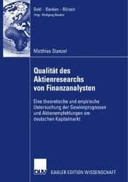 Cover von Qualität des Aktienresearch von Finanzanalysten