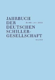 Cover von Jahrbuch der Deutschen Schillergesellschaft