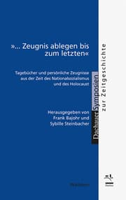 Cover von '... Zeugnis ablegen bis zum letzten'