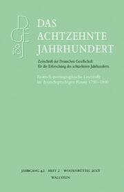 Cover von Das achtzehnte Jahrhundert 42/2
