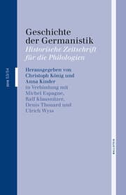 Cover von Geschichte der Germanistik