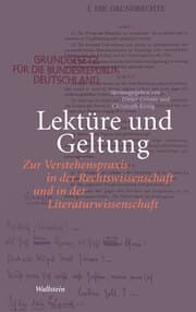 Cover von Lektüre und Geltung
