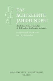 Cover von Das achtzehnte Jahrhundert 45/2