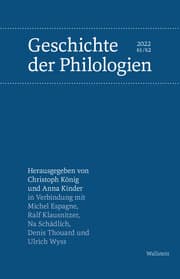 Cover von Geschichte der Philologien