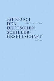 Cover von Jahrbuch der Deutschen Schillergesellschaft